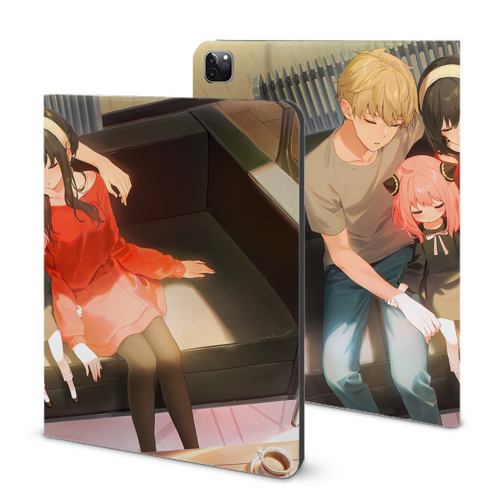 （画像用） SPY×FAMILY间谍家家酒 IPad ケース ブック型 PUレザー TPU 耐衝撃 軽量 薄型 ペン収納なし 全面保護 IPad 各モデル対応